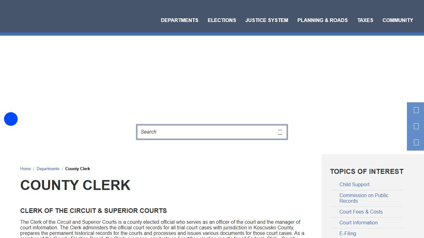 County Clerk / Kosciusko County, Indiana